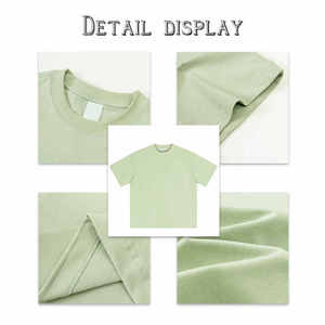 เสื้อยืดโอเวอร์ไซส์ ยูนิเซ็กส์ สตรีทแวร์ ผ้าคอตตอนหนา คอกลม ขายส่ง เสื้อยืดคอตตอน 100% สำหรับผู้ชาย ทรงหลวม - Product Image 4