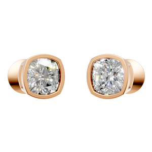 Boucles d'oreilles clous de luxe en argent sterling 925 plaqué or avec moissanite taille coussin pour femme, idéales pour anniversaire, bijoux fins et élégants - Product Image 1