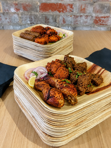 Assiettes durables en feuilles de palmier pour l'emballage alimentaire moderne, assiettes carrées de 6 pouces pour restaurants et événements hôteliers 2026 - Product Image 4