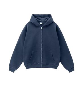 เสื้อแจ็คเก็ตฮู้ดดี้สีเทาชาร์โคลพรีเมียม ซิปเต็มตัว ผ้าฟลีซ มีกระเป๋าจิงโจ้ สไตล์ลำลองแนวสตรีทแวร์ จากซัพพลายเออร์ - Product Image 4