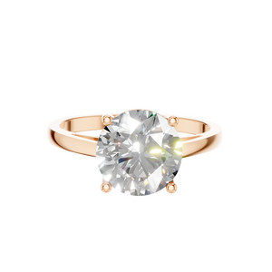 Anillo de Compromiso y Boda Solitario de Plata de Ley 925 con Moissanita de Corte Redondo de 30 Quilates, Chapado en Rodio, Regalo para Mujeres, Hombres, Unisex - Product Image 5