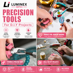LUMINEX IMPEX LUB=113 <b>Long</b> <b>Nose</b> Stainless Steel Lightweight Smooth Work Jewelry Making Polishing Pliers for Bracelet Making DIY - Product Image 3