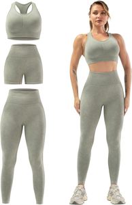 ชุดโยคะผู้หญิงแบบเรียบง่าย เสื้อกล้ามเอวสูง ระบายอากาศได้ดี เป็นมิตรกับสิ่งแวดล้อม ชุดออกกำลังกาย ฟิตเนส ยิมแวร์ รับปักลายตามสั่ง ขายส่ง - Product Image 2