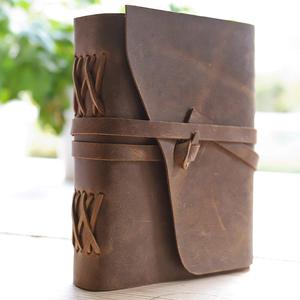 Wholesale High Quality Vintage Style Leather Bound Notebook White Cotton <b>Paper</b> Journal for Writing & Sketching Painting Gift - Product Image 1