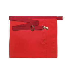 Tablier Cérémonial Ancien Prêtre Haut de la Ligne, en Velours Rouge et Satin Blanc, Broderie Dorée, Régalia du Chapitre Royal Arch, Tabliers Élégants du Royal Arch - Product Image 2