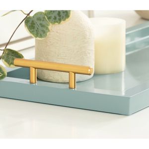 Plateau de centre de table élégant avec accent doré - Product Image 5