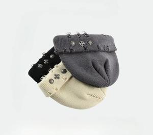 Chapeau d'hiver décontracté unisexe en tricot jacquard à rabats pour les oreilles, 100 % acrylique, motif rayé, pour enfants, circonférence de tête réglable - Product Image 2