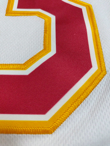 Venezuela Baseball Jersey Men Short Sleeve White Red <b>Gold</b> Embroidery <b>Button</b> Front Regular Fit All Seasons - Product Image 4