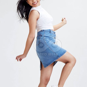 Breathable Made In High Quality Material Women Jeans <b>Skirt</b> Best Selling Women Jeans <b>Skirt</b> For Adult - Product Image 5