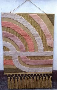 Tapiz de Pared de Lana Anudado a Mano, Arte Textil Abstracto Tejido, Macramé, Decoración Bohemia para el Hogar, Decoración para Sala de Estar, Tapiz de Pared 02 - Product Image 3