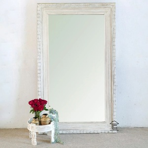 Contemporary Full Body <b>Mirror</b> for Apartment Decor Decorative Floral Detailing with Elegant Reflective Clarity - Product Image 6