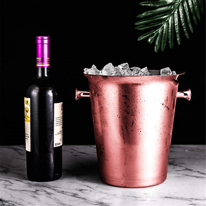 Cubo de Hielo de Acero Inoxidable, Enfriador de Bebidas, para Vino y Cerveza, Venta al por Mayor, con Logotipo Personalizado, Cubo de Hielo de Cobre - Product Image 1