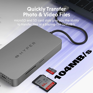 HyperDrive HUB USB-C de 10 Puertos con Doble HDMI para MacBook, PC con Windows, Chromebook ai usb - Product Image 4