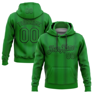 Sweat à capuche sportif personnalisé, nouveau design, vert-herbe et noir, motif géométrique 3D, vente en gros directe pour l'industrie - Product Image 1