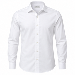Prendas Esenciales Elegantes para el Guardarropa del Hombre Moderno: Camisas de Manga Larga de Color Sólido para Uniformes de Trabajo Formales - Product Image 3