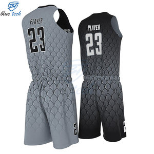 Ensemble d'uniformes de basket-ball pour hommes, nom et numéro d'équipe personnalisés imprimés, sublimés, respirants, séchage rapide, maillot et short grande taille - Product Image 3