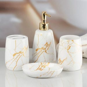 Luxury White Marble Eco-Friendly Durable <b>Bathroom</b> <b>Set</b> Modern Minimalist <b>Accessories</b> Perfect for Home Resort Stylish <b>Bathrooms</b> - Product Image 3
