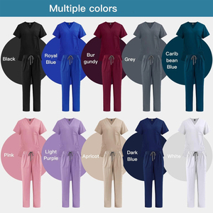 Ensemble de blouses médicales en gros pour femmes, uniforme d'infirmière, personnalisable avec logo, anti-plis, pour chirurgie, modèle à la mode - Product Image 4