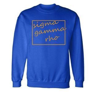 Sudadera con cuello redondo Sigma Gamma Rho Script Box, personalizada para hermandades griegas, de forro polar, estilo casual universitario y urbano, venta al por mayor - Product Image 2