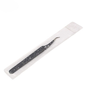 Pinzas para Extensiones de Pestañas con Punta Recta y Curva, Pinzas de Acero Inoxidable Blancas y Negras para Pestañas Postizas - Product Image 5