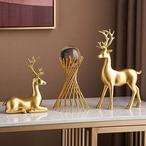 Modern Luxury Nordic Eco-Friendly <b>Painted</b> Metal Customized <b>Deer</b> Sculpture Folk Art Home Decor Housewarming Gift ZamZam - Product Image 2
