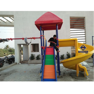 2026 <b>Outdoor</b> <b>Kids</b> Playground Equipment Plastic Slide <b>Climbing</b> <b>Frame</b> Garden Playset Modern Design India Made - Product Image 4