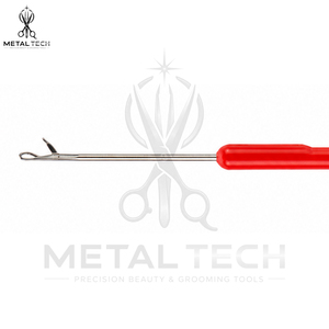 Juego de herramientas profesionales para extensiones de cabello: aguja de anclaje con hilo, gancho y aplicadores de microanillos de acero inoxidable - Product Image 6