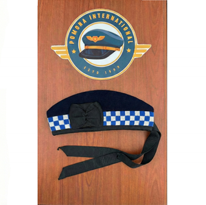 Chapeau Glengarry à carreaux sur mesure bleu et blanc |   Casquette d'uniforme de cérémonie des Highlands pour les fanfares et l'usage tactique - Product Image 1