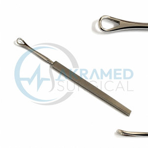 Curette auriculaire vétérinaire en acier inoxydable pour animaux, nettoyeur d'oreilles, extracteur de cérumen, instrument ORL pour chiens et chats, certifié CE ISO - Product Image 1