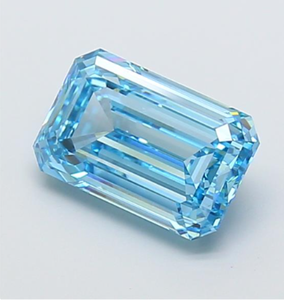 Diamante Cultivado en Laboratorio con Certificación IGI, Corte Esmeralda de 3.59 CT, Color Azul Intenso, Claridad VVS2, CVD LG 752552283 ROYAL GEMS para Joyería - Product Image 3