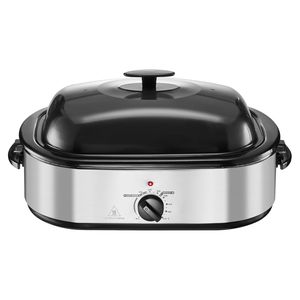 18QT <b>Electric</b> Countertop Roaster Oven with Self-Basting Lid 150-450 Fahrenheit Adjustable Temperature Cool Roasting <b>Pan</b> - Product Image 1