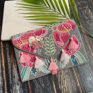 Bolsos de Noche Bordados a Mano para Mujer, con Cristales y Diamantes de Imitación, para Fiestas y Bodas, Bolsos de Mano con Cuentas Bordadas - Product Image 6