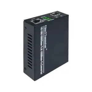 Equipamento de fibra óptica avançada transceptor com alta velocidade 10/100/1000 Mbps e portas de interface dupla