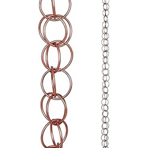 โซ่ระบายน้ำฝนโลหะทนทาน ดีไซน์หรูหราทันสมัย ปรับแต่งได้ ใช้ตกแต่งรางน้ำกลางแจ้ง สวนหย่อม น้ำตกประดับตกแต่งบ้านและลานบ้าน - Product Image 1