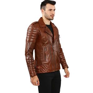 Veste en cuir d'hiver pour homme de haute qualité, personnalisable OEM, style urbain, imperméable et respirante, vente en gros - Product Image 2