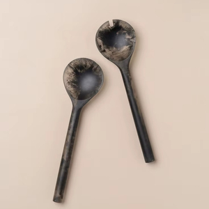 Classic Resin Spoon Design Eco-Friendly Sustainable <b>Salad</b> <b>Tools</b> Custom Color & Logo Wholesale for Rustic and Modern Kitchens - Product Image 1