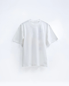 เสื้อยืดโอเวอร์ไซส์สีขาวสำหรับผู้ชาย แขนสั้น คอกลม สไตล์ลำลอง ผ้าฝ้าย 100% ระบายอากาศได้ดี ดีไซน์รักษ์โลก - Product Image 3
