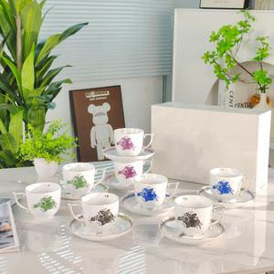 Juego de Té de Cerámica Moderno y Lujoso para la Tarde, Taza y Platillo de Café con Caja de Regalo, Venta al Por Mayor de Fábrica - Product Image 2