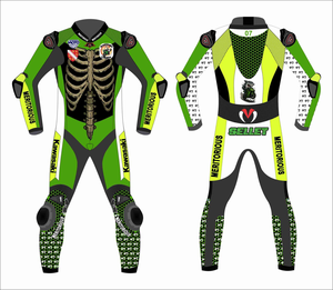 Men’s Custom Cowhide/Kangaroo Leather Racing Suit One Piece Jumpsuit/Traje with CE <b>Level</b> 2 Armor | Custom OEM Manufacturer - Product Image 1