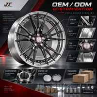 Jantes forgées à dix branches avec lèvre polie 18-22 pouces, noires avec lèvre polie VIW-198 pour BMW Audi Mercedes-Benz