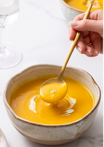 Couverts à tête ronde en or fini avec long manche couverts élégants pour salle à manger moderne fête de mariage cuisine servant essentiel - Product Image 3