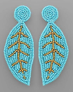 Beaded Textile Earrings with <b>Colorful</b> Embroidery Colour rani Earrings for Women Handmade Seed <b>Bead</b> Statement Beaded Earring - Product Image 2