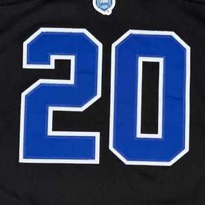 Camiseta Deportiva de Fútbol Americano Negra Zeta Phi Beta para Mujer, Bordado Azul, Apliques, Corte Holgado, Poliéster, Manga Corta - Product Image 6