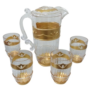 Juego de bebidas de acrílico, jarra y Vasos - Product Image 1