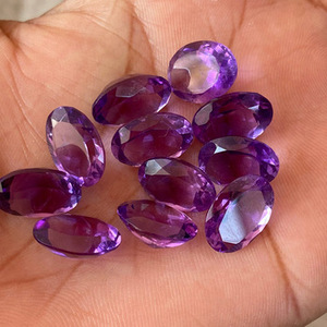 Meilleures ventes 2026 : Pierres précieuses en améthyste 100% naturelle de forme ovale, taillées en ovale, pour la fabrication de bijoux, pour hommes et femmes - Product Image 1