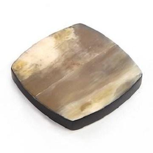 Posavasos de Cuerno Artesanal de la India, la Mejor Calidad, Color Natural, Forma Cuadrada, 4x4 Pulgadas, 10mm/8mm de Grosor, Estilo Moderno para el Hogar - Product Image 4