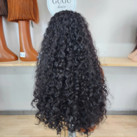 Perruque sans colle 100 % vietnamienne de luxe, 26 pouces, bouclée birmane, super double drawn, couleur naturelle, cheveux humains vierges pour femmes noires