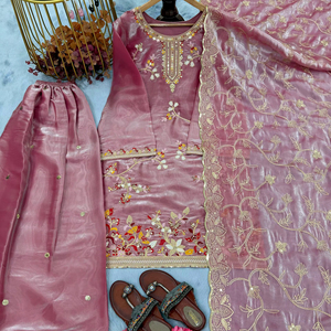 Nouvelle tenue Sharara indienne et pakistanaise de créateur pour les fêtes, en soie Pur Fendy, broderie lourde, séchage rapide, extensible, TENNECY - Product Image 1