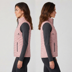 Chaleco Acolchado Ligero y Transpirable para Mujer, Cuello Alto, Cierre Frontal con Cremallera, Ropa de Abrigo Informal para Invierno, Personalizado, OEM - Product Image 4