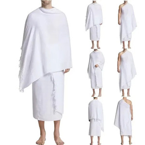 Juego de Toallas Ihram Personalizadas para Hombres, Hajj Umrah, Poliéster/Algodón, Secado Rápido, Ecológicas, Premium, Alta Calidad, Túnica de Peregrinación Ahram de Fábrica - Product Image 1